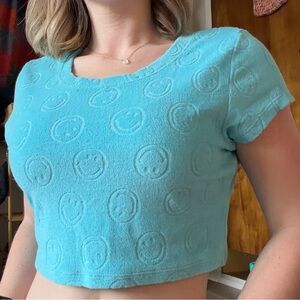 Aerie Bright Blue Crop Top